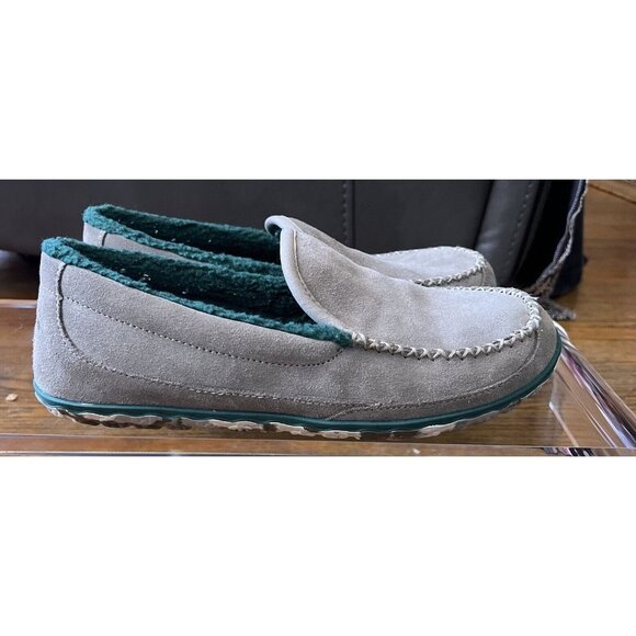 L.L. Bean Other - LL BEAN Men’s Gray Suede Lined Slip On Mountain Slippers Loafers Size 8M